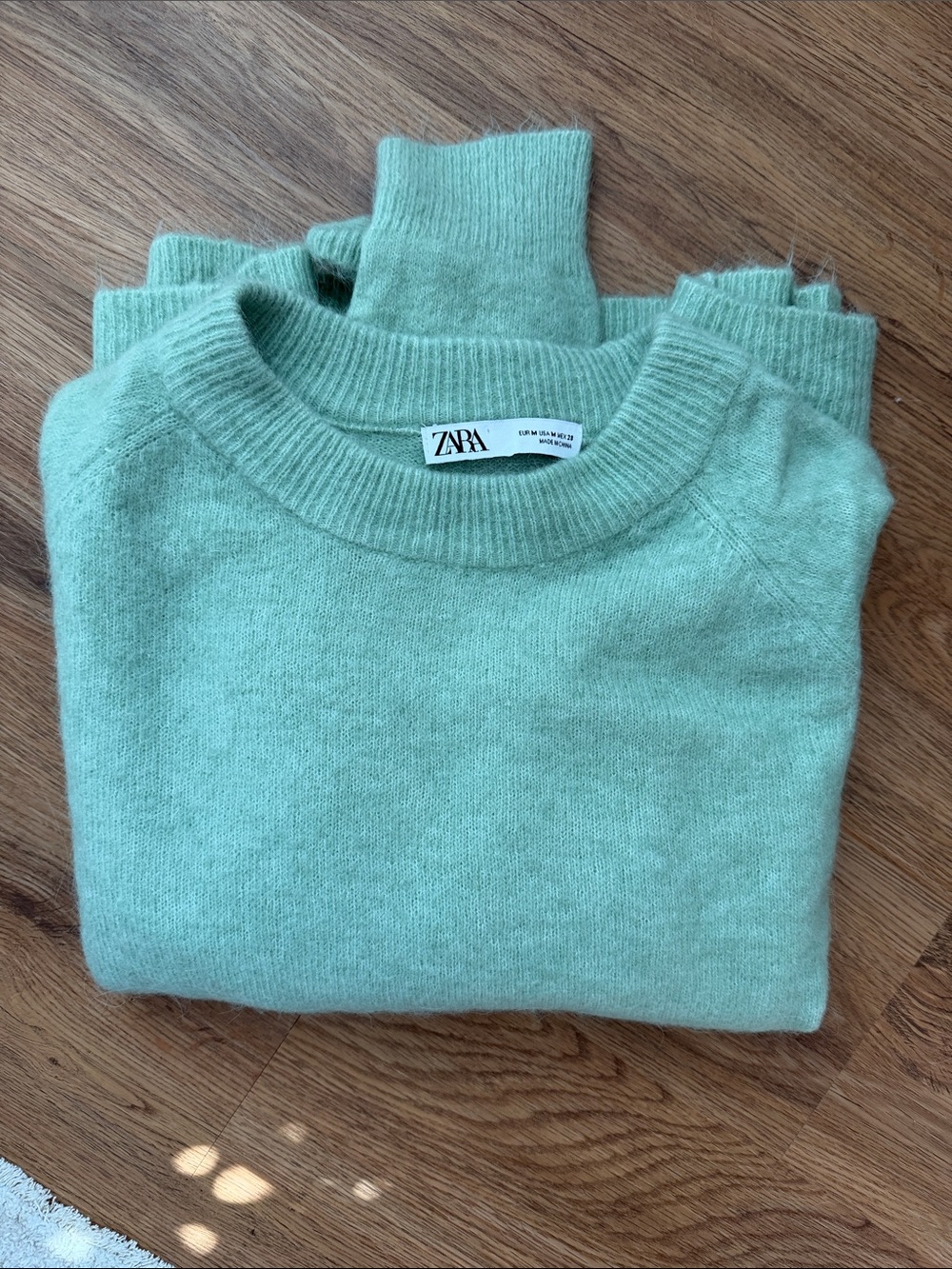 ZARA Women’s Sage Green Crewneck Sweater